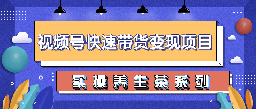 柚子视频号带货实操变现项目，零基础操作养身茶月入10000+-网创资源社