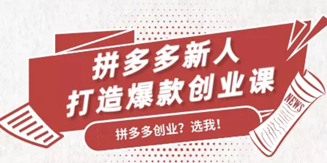 拼多多新人打造爆款创业课：快速引流持续出单，适用于所有新人-网创资源社