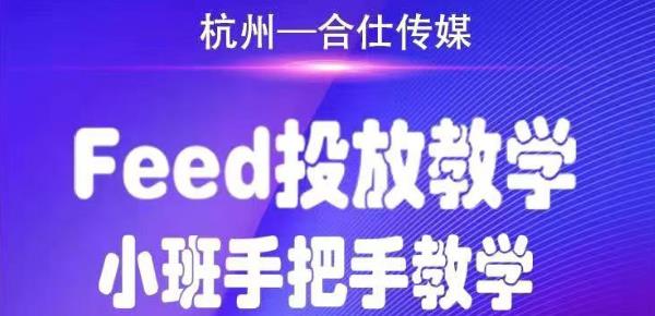 合仕传媒Feed投放教学，手把手教学，开车烧钱必须自己会-网创资源社