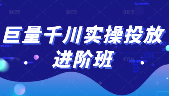 巨量千川实操投放进阶班，投放策略、方案，复盘模型和数据异常全套解决方法-网创资源社