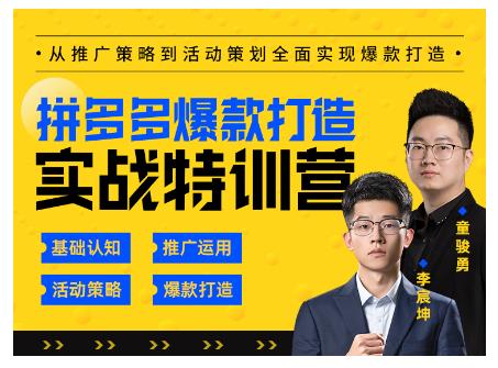 玺承云·拼多多爆款打造实战特训营，一套从入门到高手课程，让你快速拿捏拼多多-网创资源社