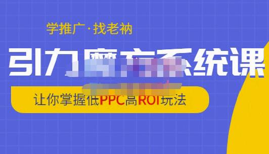 老衲·引力魔方系统课，让你掌握低PPC高ROI玩法，价值299元-网创资源社