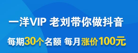 一洋电商抖音VIP，每月集训课+实时答疑+资源共享+联盟合作价值580元-网创资源社