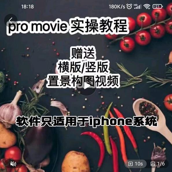 漆十二美食摄影，25​节promovie实操高手课节-网创资源社