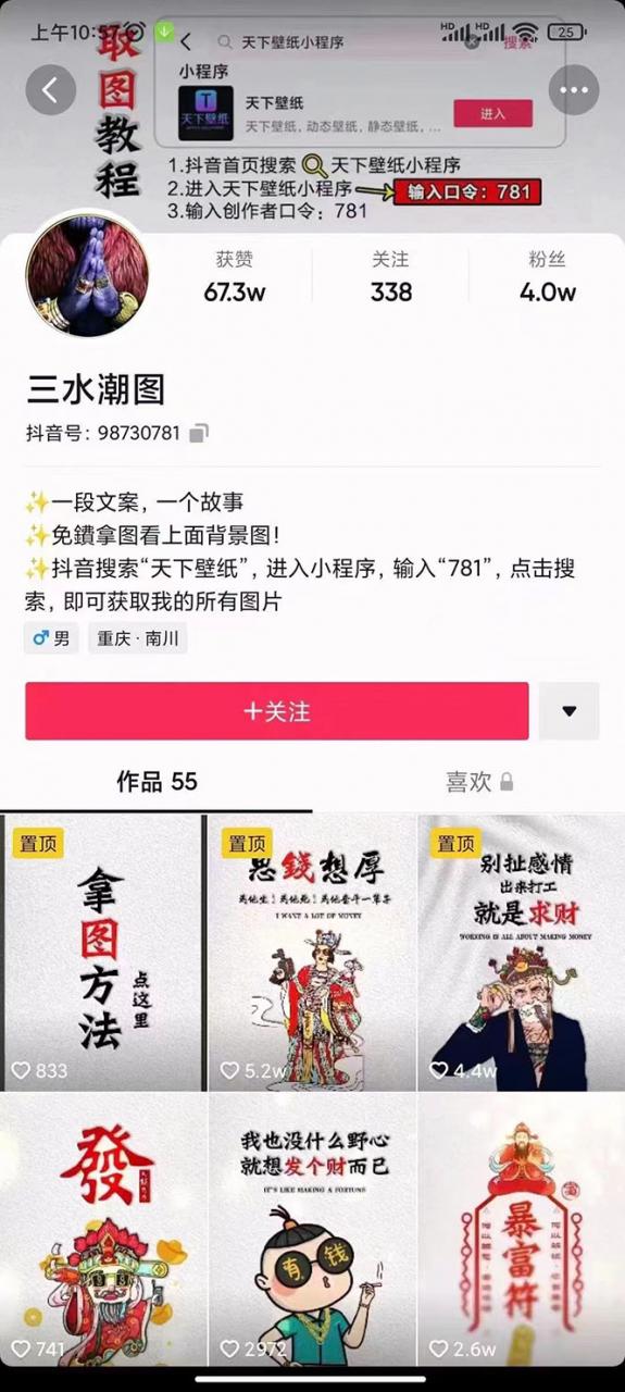 国潮壁纸变现项目，新手可操作日赚200+【素材+软件+教程】-网创资源社