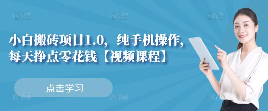 小白搬砖项目1.0，纯手机操作，每天兼职挣点零花钱-网创资源社