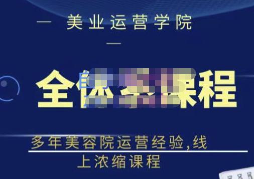 郑芳老师·网红美容院全套营销落地课程，多年美容院运营经验，线上浓缩课程-网创资源社