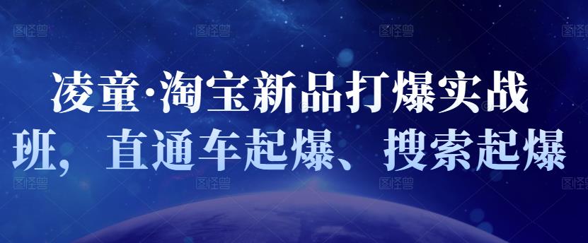 凌童·淘宝新品打爆实战班，直通车起爆、搜索起爆-网创资源社