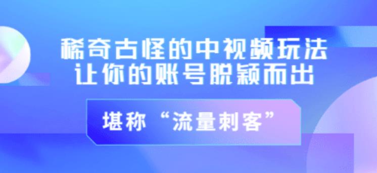 不讲李·稀奇古怪的冷门中视频冷门玩法，让你的账号脱颖而出，成为流量刺客！（图文+视频）-网创资源社