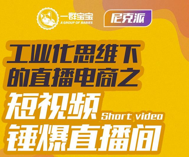 尼克派·工业化思维下的直播电商之短视频锤爆直播间，听话照做执行爆单-网创资源社