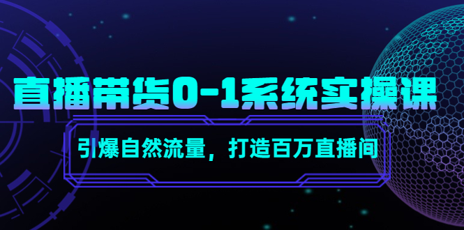 直播带货0-1系统实操课，引爆自然流量，打造百万直播间-网创资源社