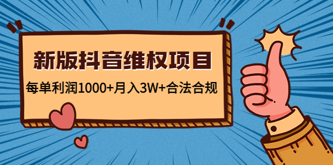 新版抖音维全项目：每单利润1000+月入3W+合法合规-网创资源社