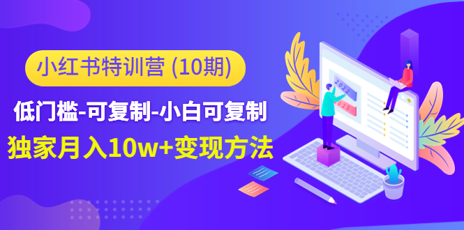 小红书特训营（第10期）低门槛-可复制-小白可复制-独家月入10w+变现方法-网创资源社