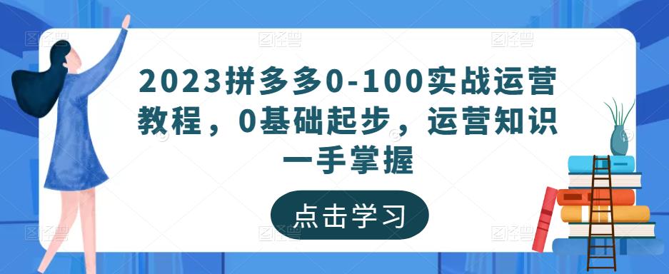 2023拼多多0-100实战运营教程，0基础起步，运营知识一手掌握-网创资源社