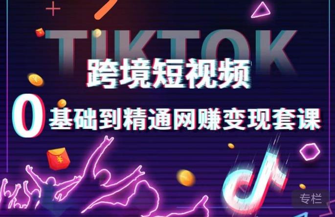 跨境短视频TIKTOK 0基础到精通网赚变现套课，跨境短视频独立站带货变现技巧-网创资源社