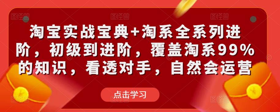 淘宝实战宝典+淘系全系列进阶，初级到进阶，覆盖淘系99%的知识，看透对手，自然会运营-网创资源社