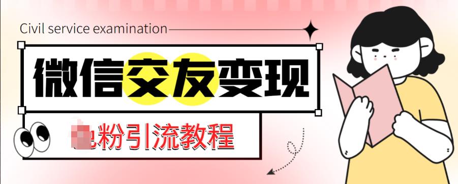 微信交友变现项目，吸引全网LSP男粉精准变现，小白也能轻松上手，日入500+-网创资源社