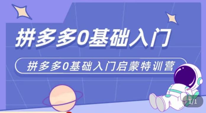 六一电商·拼多多运营0-1实操特训营，拼多多从基础到进阶的可实操玩法-网创资源社