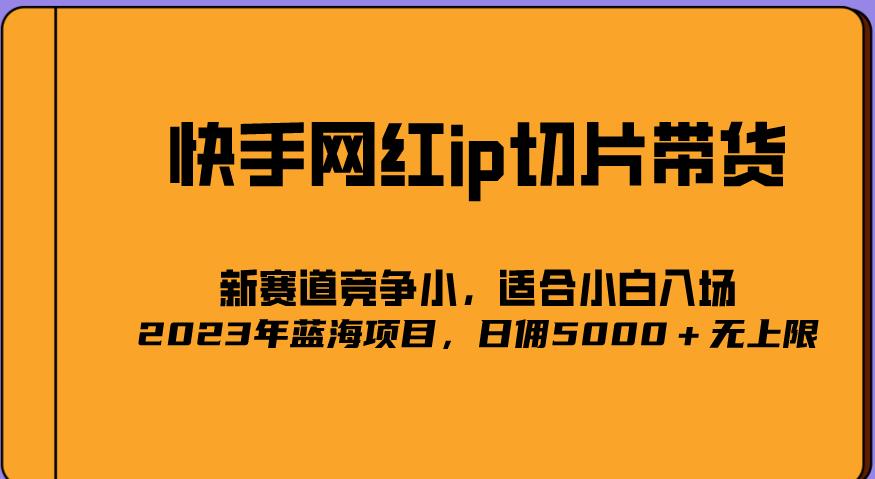 2023爆火的快手网红IP切片，号称日佣5000＋的蓝海项目，二驴的独家授权-网创资源社