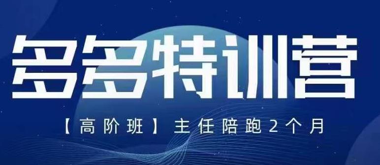 纪主任·5月最新多多特训营高阶班，玩法落地实操，多多全掌握-网创资源社