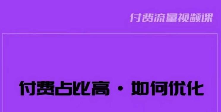 波波-付费占比高，如何优化？只讲方法，不说废话，高效解决问题！-网创资源社