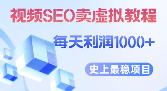 视频SEO出售虚拟产品每天稳定2-5单利润1000+史上最稳定私域变现项目【揭秘】-网创资源社