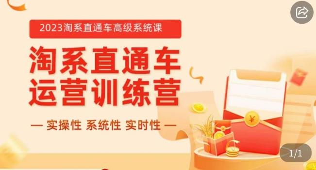 冠东·2023淘系直通车高级系统课，​实操性，系统性，实时性，直通车完整体系教学-网创资源社