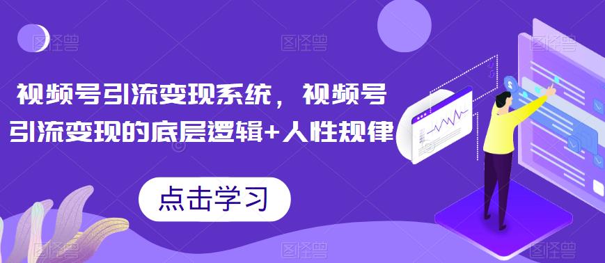 视频号引流变现系统，视频号引流变现的底层逻辑+人性规律-网创资源社