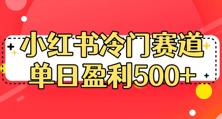 小红书冷门赛道，单日盈利500+【揭秘】-网创资源社