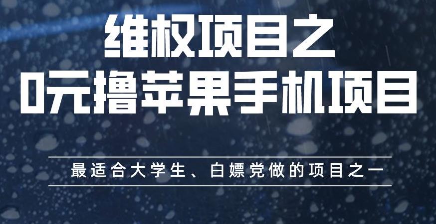 维权项目之0元撸苹果手机项目，最适合大学生、白嫖党做的项目之一【揭秘】-网创资源社