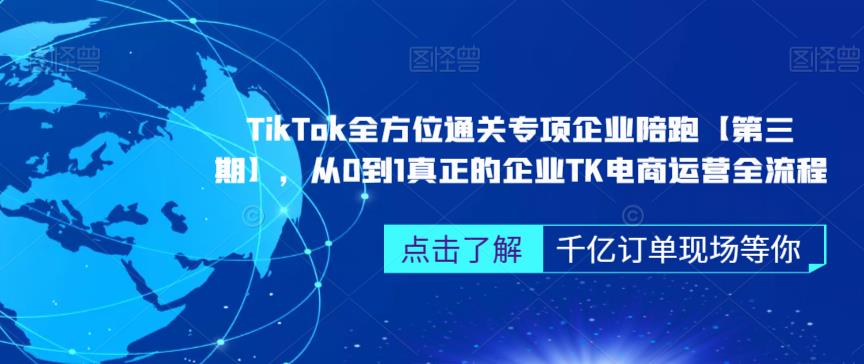 ‎TikTok全方位通关专项企业陪跑【第三期】，从0到1真正的企业TK电商运营全流程-网创资源社