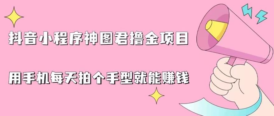 抖音小程序神图君撸金项目，用手机每天拍个手型挂载一下小程序就能赚钱【揭秘】-网创资源社