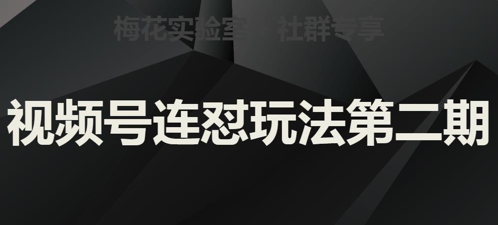 梅花实验室社群视频号连怼玩法第二期，实操讲解全部过程-网创资源社