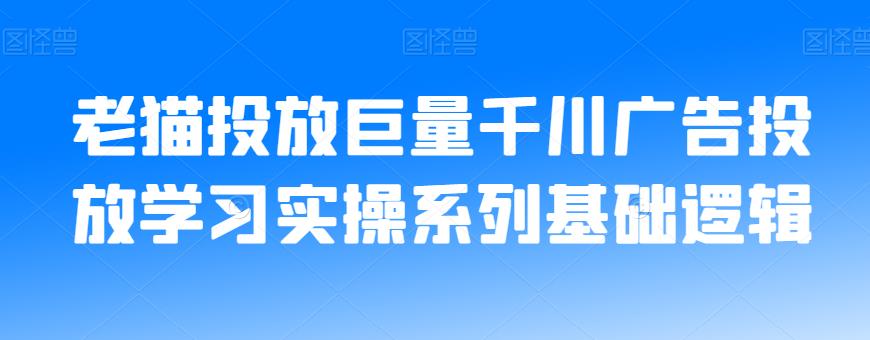 老猫投放巨量千川广告投放学习实操系列基础逻辑-网创资源社