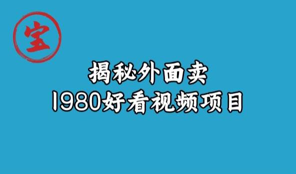 宝哥揭秘外面卖1980好看视频项目，投入时间少，操作难度低-网创资源社