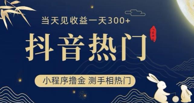 抖音最新小程序撸金，测手相上热门，当天见收益一小时变现300+【揭秘】-网创资源社