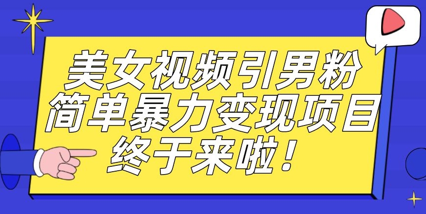 价值3980的男粉暴力引流变现项目，一部手机简单操作，新手小白轻松上手，每日收益500+【揭秘】-网创资源社