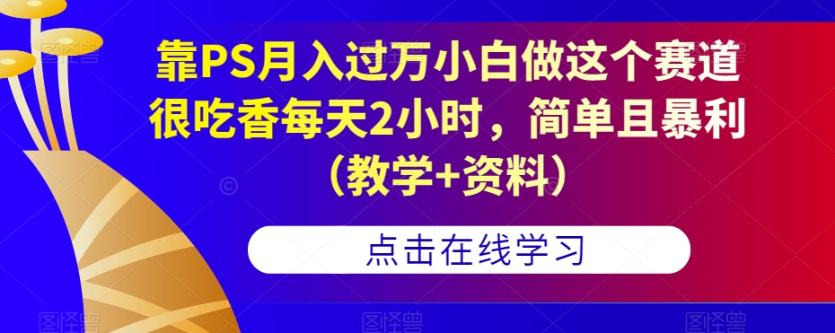 靠PS月入过万小白做这个赛道很吃香每天2小时，简单且暴利（教学+资料）-网创资源社