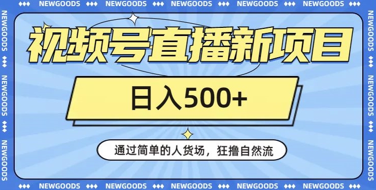 视频号直播新项目，通过简单的人货场，狂撸自然流，日入500+【260G资料】-网创资源社