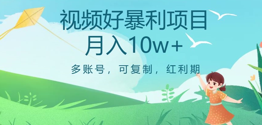 视频号暴利项目，多账号，可复制，红利期，月入10w+【揭秘】-网创资源社