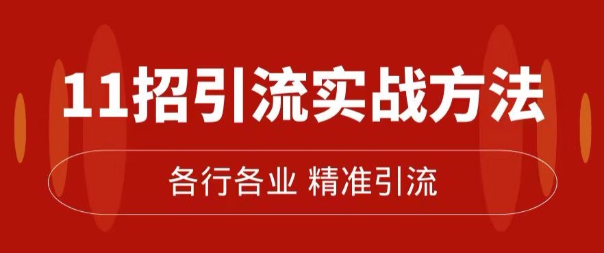 精准引流术：11招引流实战方法，让你私域流量加到爆（11节课完整)-网创资源社