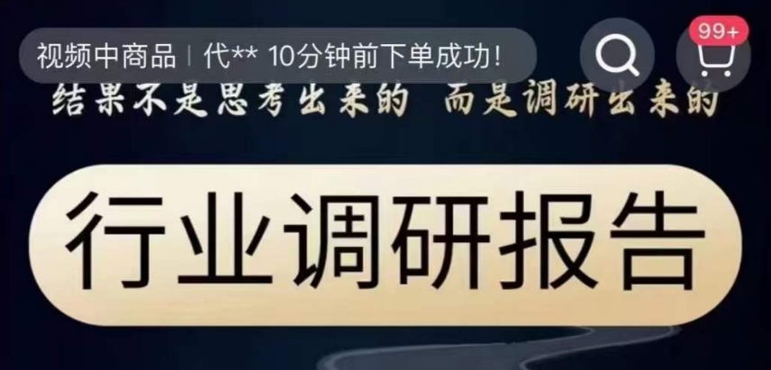 行业调研报告，结果不是思考出来的而是调研出来的-网创资源社