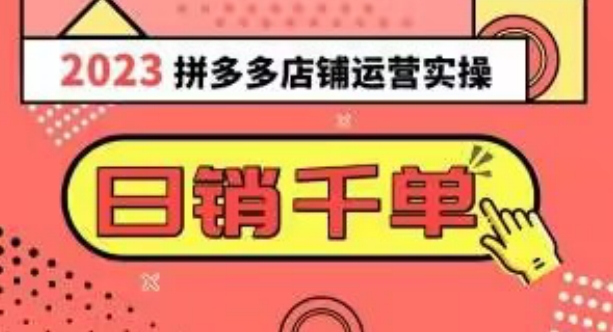 2023拼多多运营实操，每天30分钟日销1000＋，爆款选品技巧大全（10节课）-网创资源社