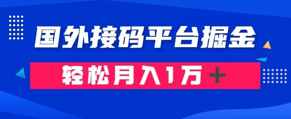 通过国外接码平台掘金：成本1.3，利润10＋，轻松月入1万＋【揭秘】-网创资源社