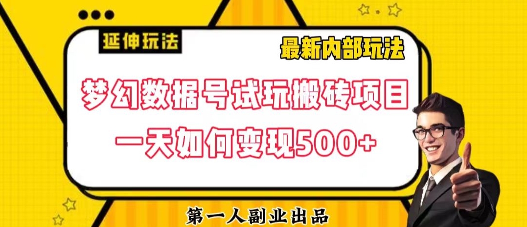 数据号回归玩法游戏试玩搬砖项目再创日入500+【揭秘】-网创资源社