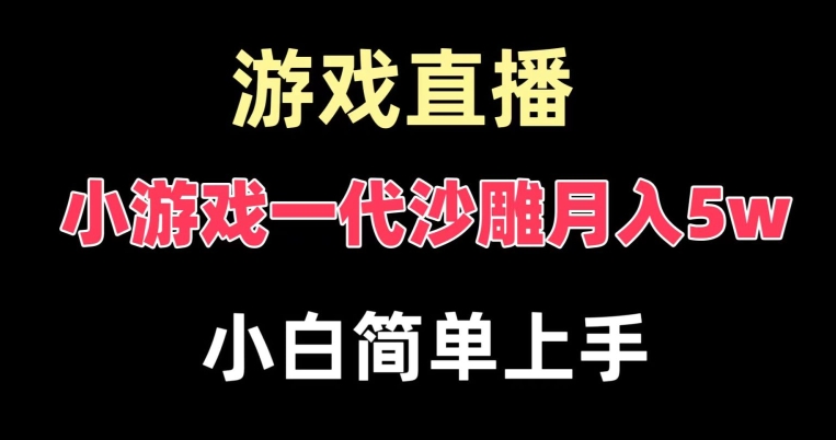 玩小游戏一代沙雕月入5w，爆裂变现，快速拿结果，高级保姆式教学【揭秘】-网创资源社