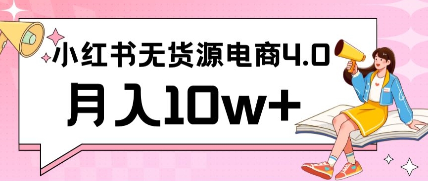 小红书新电商实战，无货源实操从0到1月入10w+联合抖音放大收益【揭秘】-网创资源社