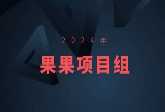 2024年果果项目组项目合集-果果最新项目-网创资源社