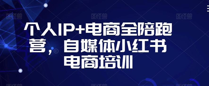 个人IP+电商全陪跑营，自媒体小红书电商培训-网创资源社