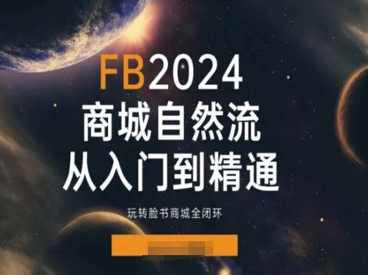 2024Faceboo商城自然流(从入门到精通)，玩转脸书商城全闭环-网创资源社